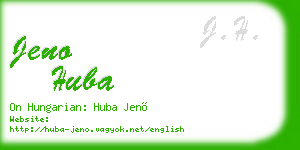 jeno huba business card